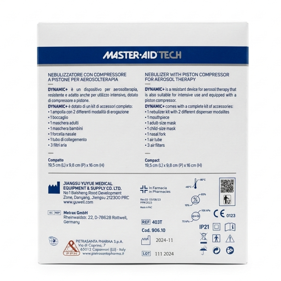 AEROSOL a pistone M-AID DYNAMIC+ per AerosolTerapia, per tutta la famiglia