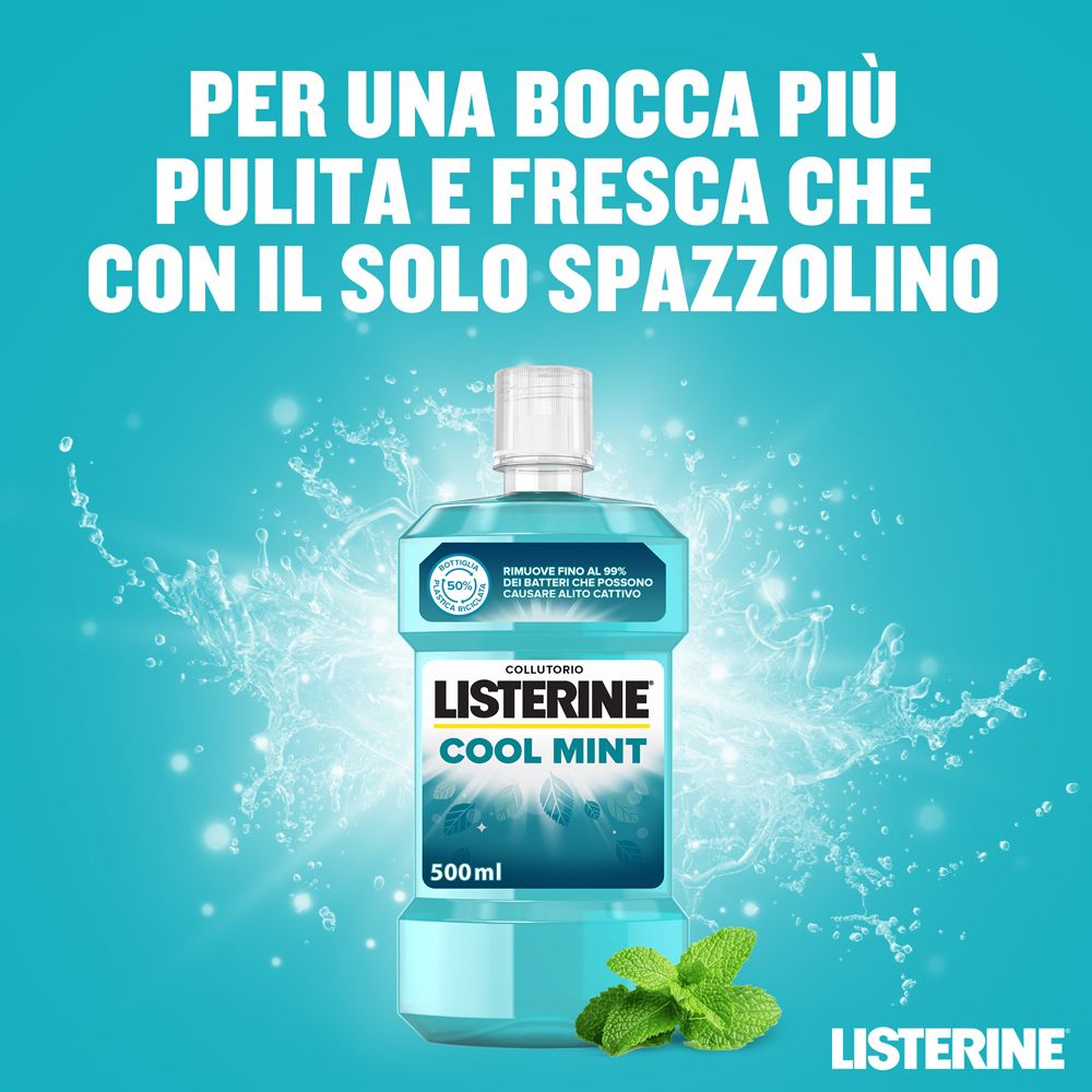 3 COLLUTORI LISTERINE COOLMINT ANTIPLACCA RINFRESCA ALITO formato 3x500 ML